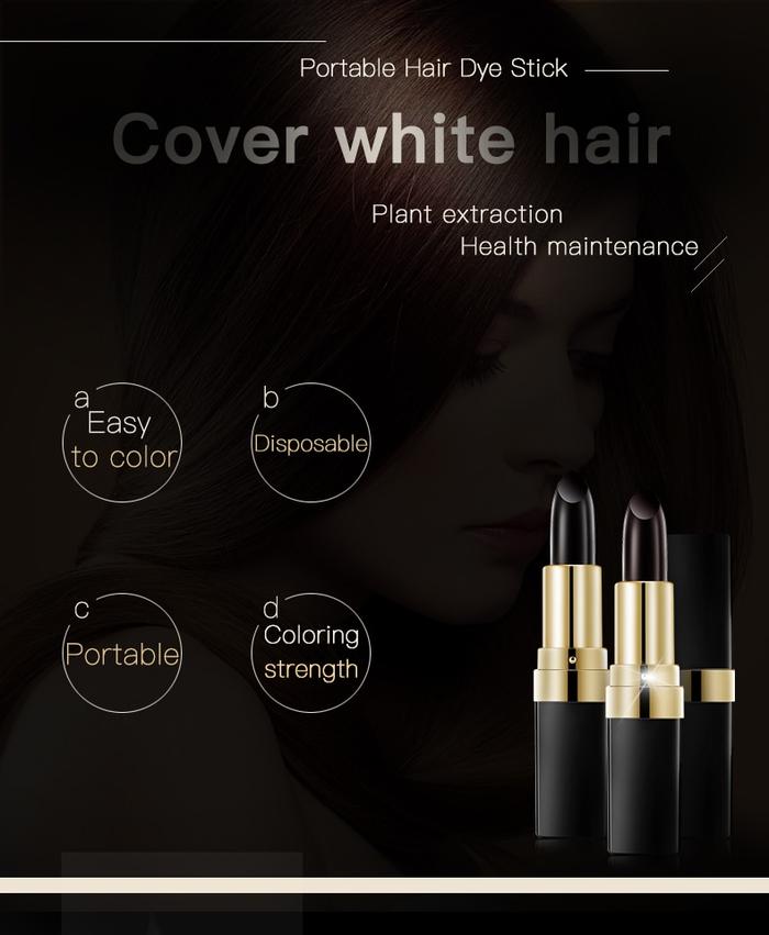 Lai Mei Barra de Tinte para Cabello de 3.8g para una Cobertura Rápida de Canas