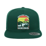 Explore More Hiking Embroidered Flat Bill Cap