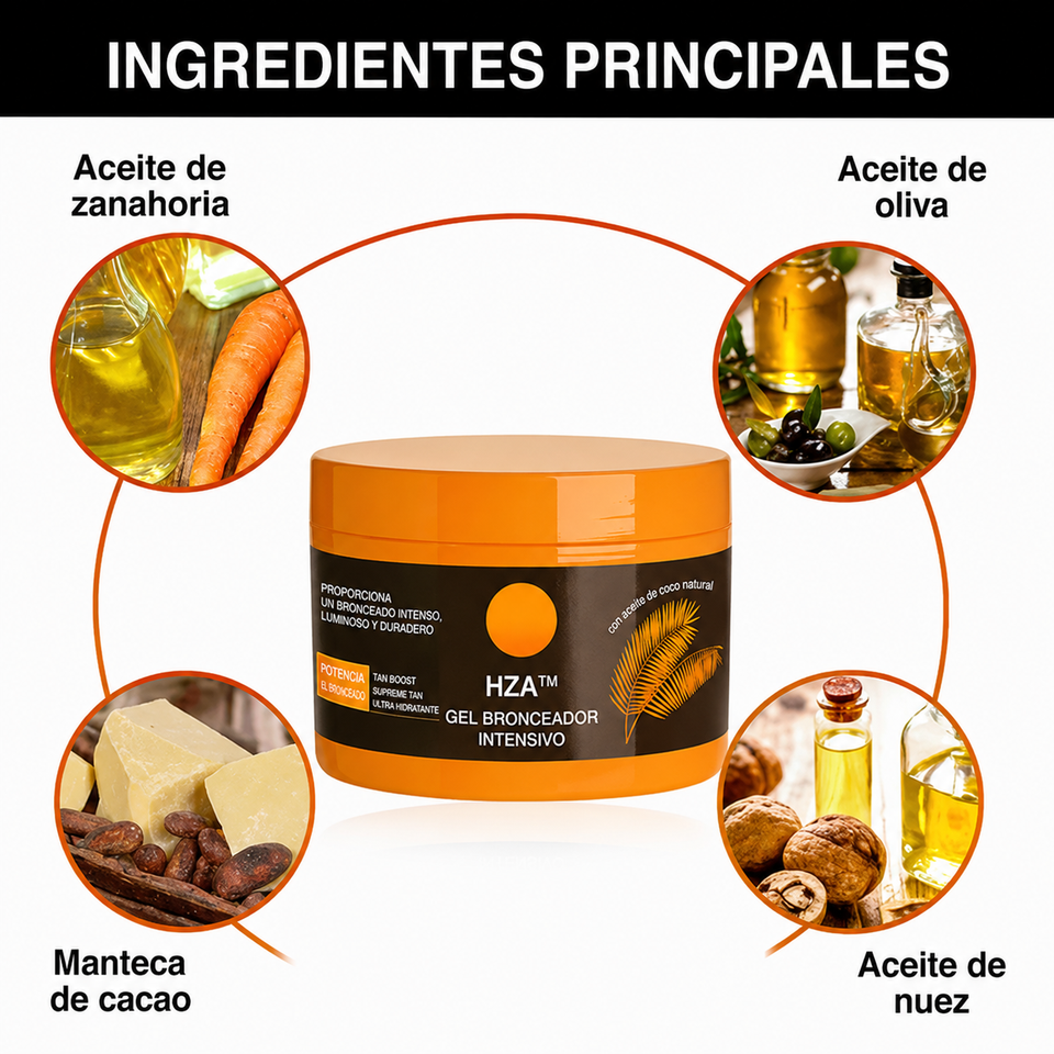 Gel Bronceador Intensivo Autobronceador para Rostro y Cuerpo
