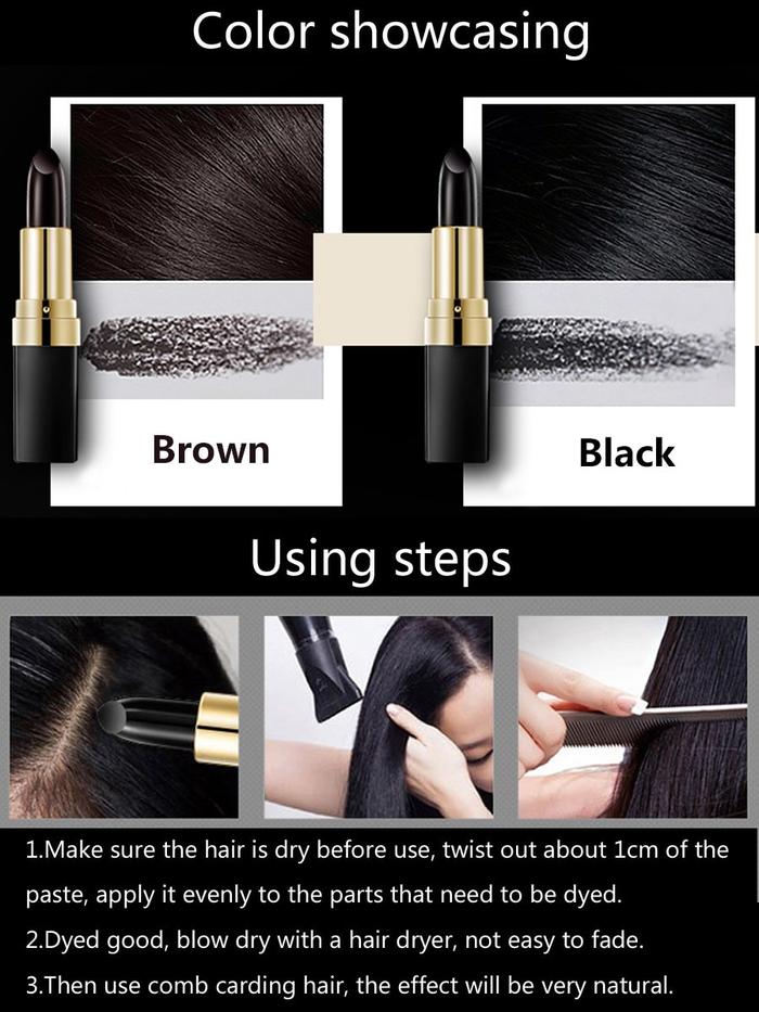 Lai Mei Barra de Tinte para Cabello de 3.8g para una Cobertura Rápida de Canas
